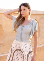 Molly Top in Steel Blue