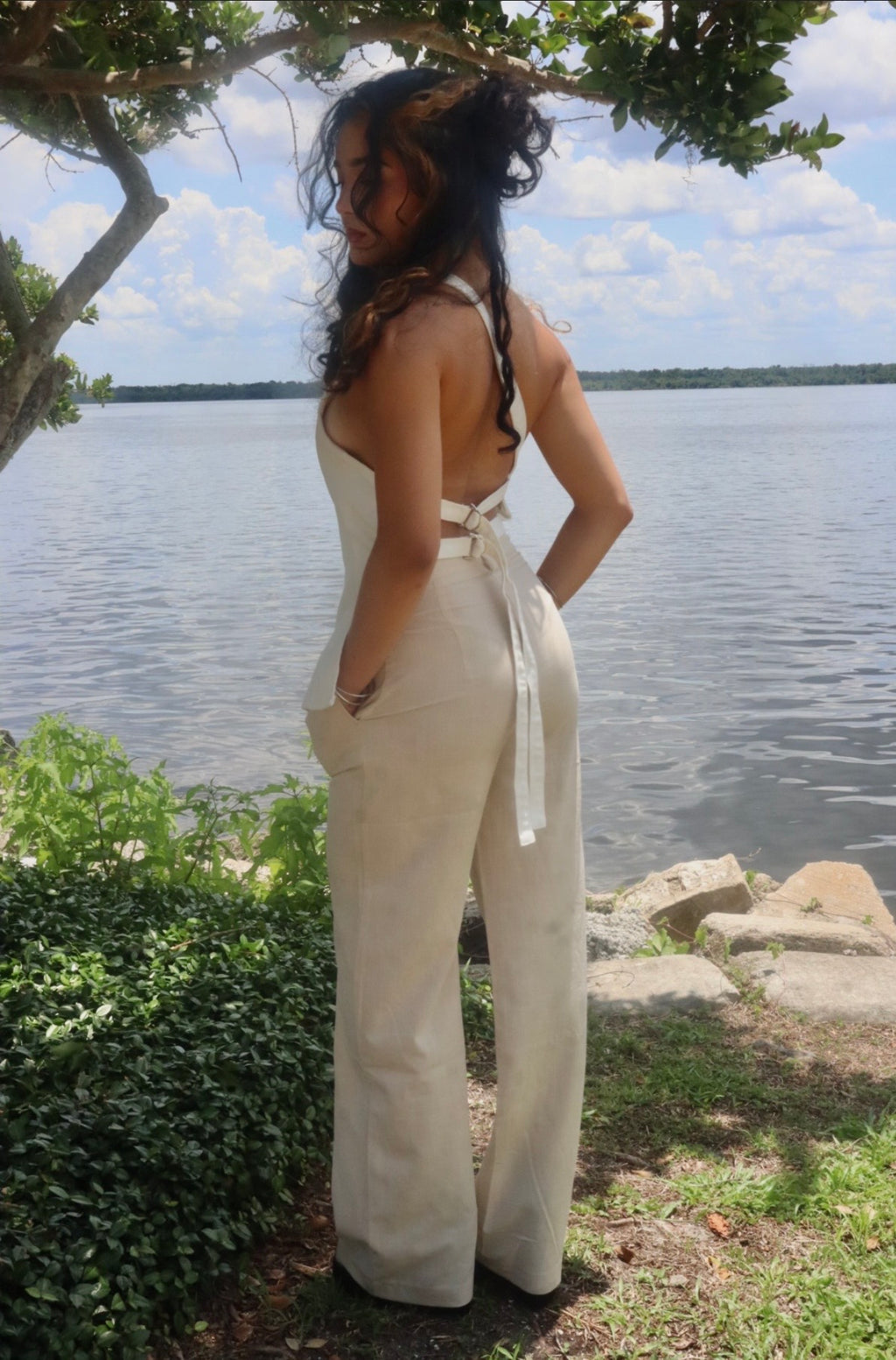 Bimini Wide Leg Linen Pants