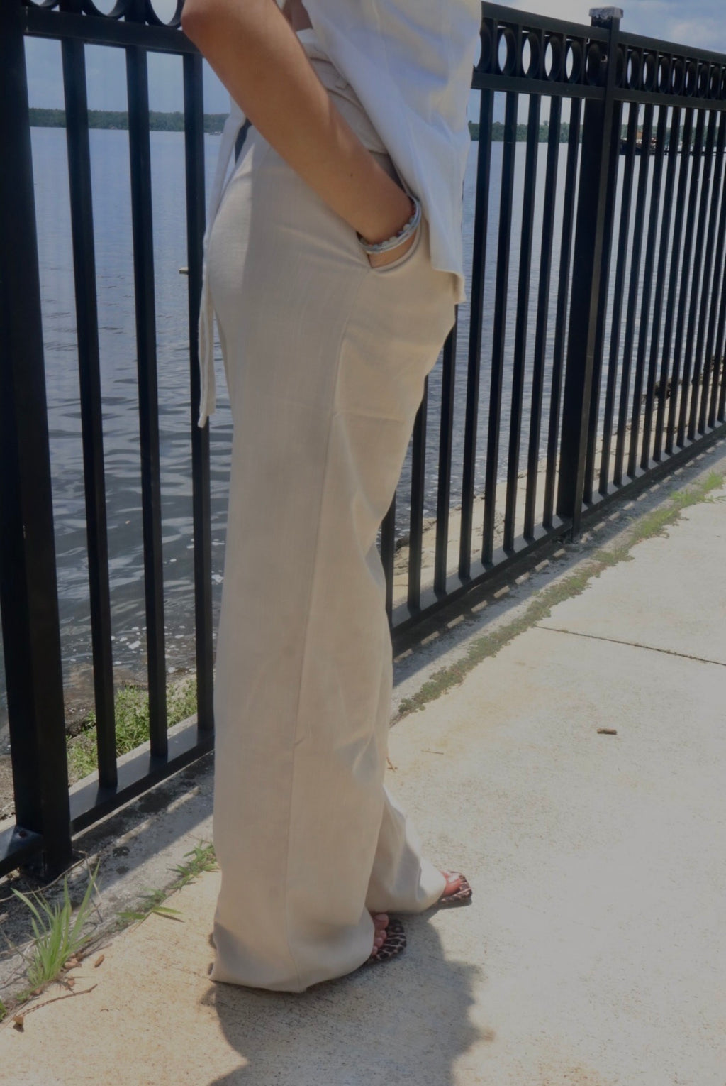 Bimini Wide Leg Linen Pants