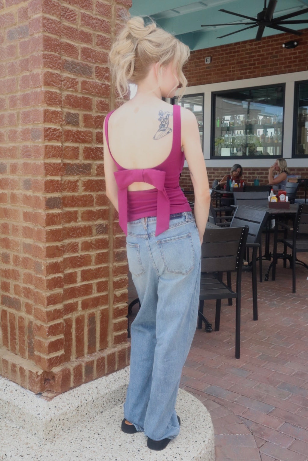 Natalie Bow Back Top