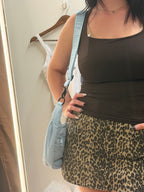 Moxie Leopard Mini Skirt